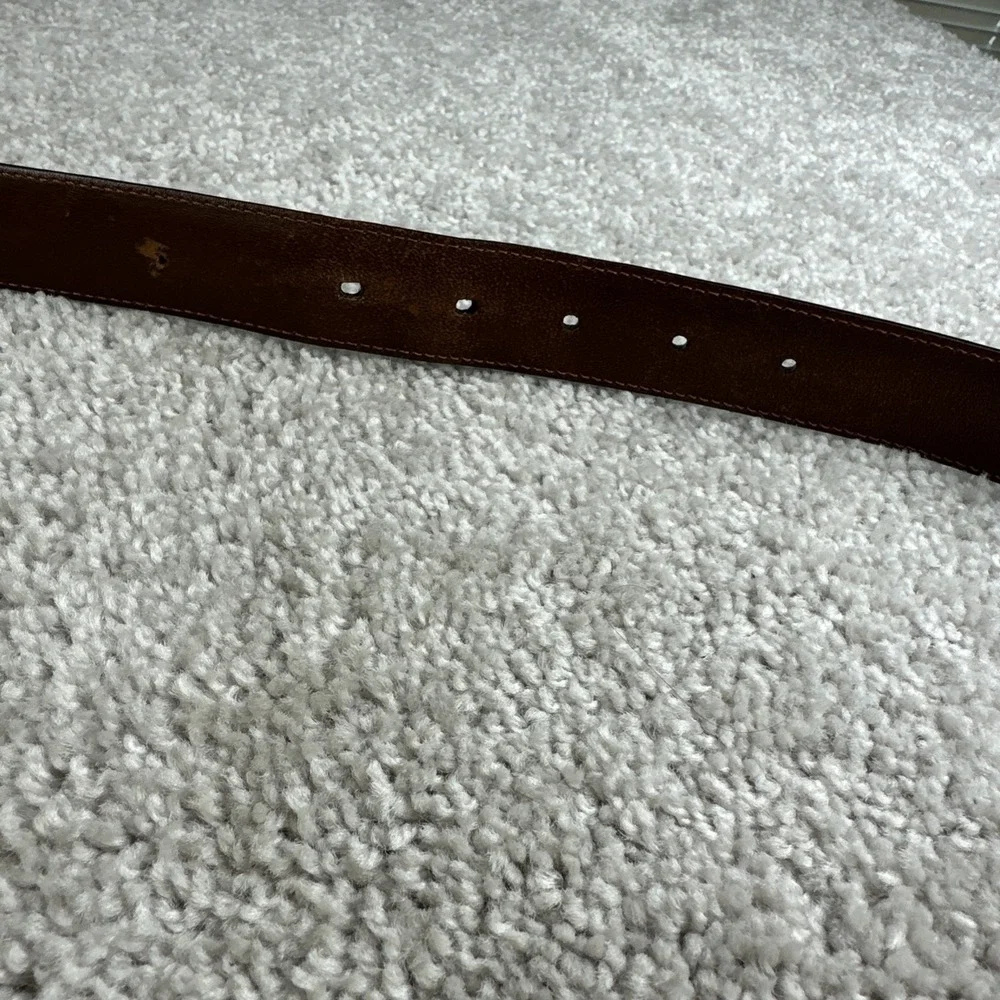 Cole‎ Haan Black Leather Belt Brass Buckle Men's Size 40 / 100